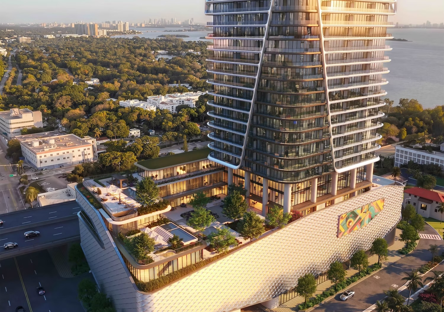 Anantara Miami tower street-level view